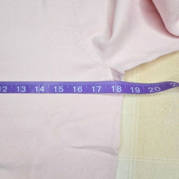 Cutter & Buck Golf Light Pink Cotton Blend V-Neck Pullover Long Sleeve Sweater - Picture 10 of 13